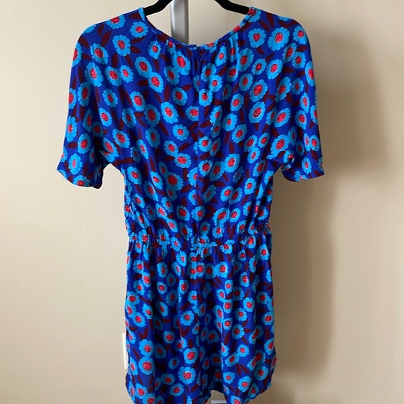 Kate Spade blue floral print romper playsuit, size XS - Picture 8 of 10